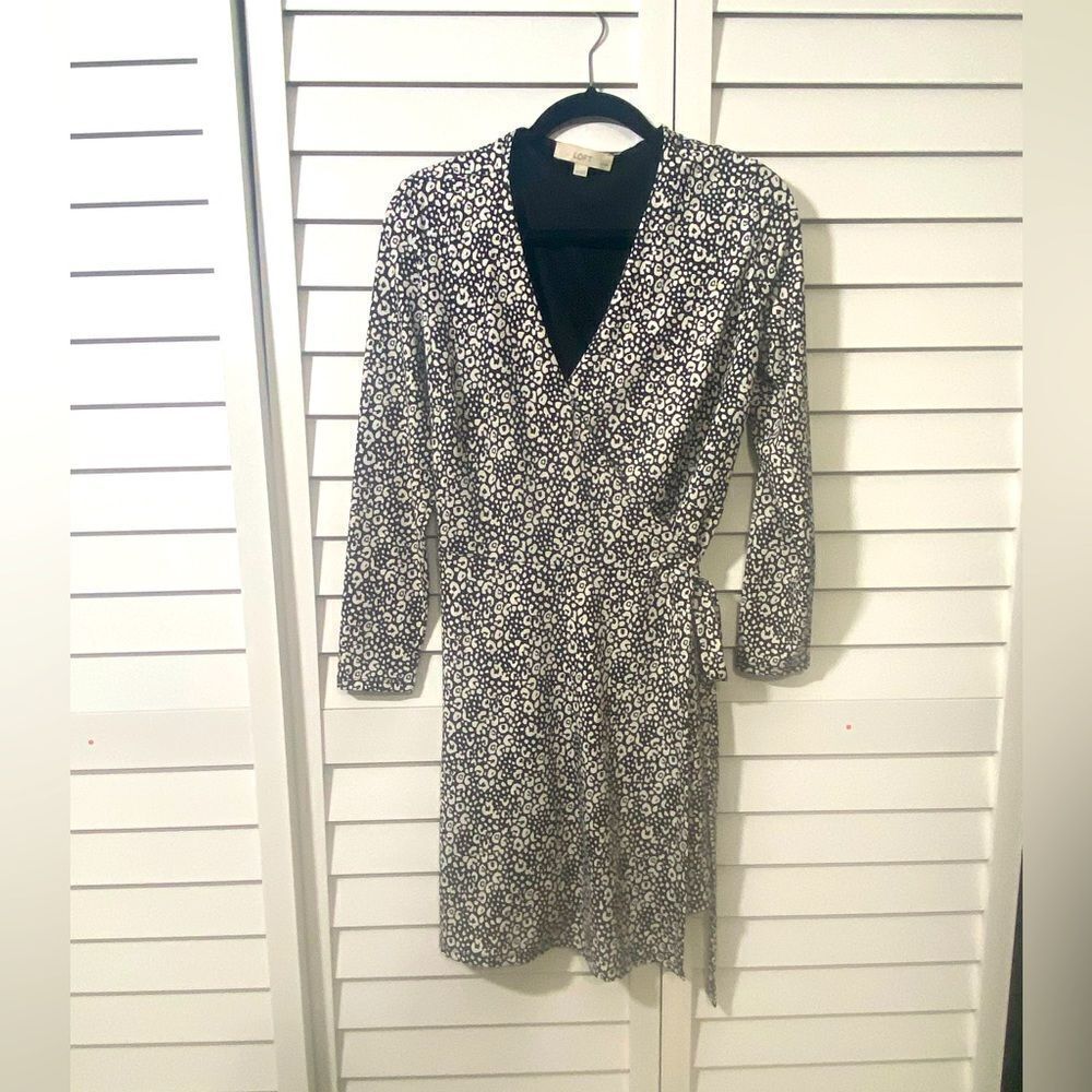 Black and White Wrap Dress